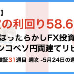 ほったらかしFX投資【メキシコペソ 円両建てリピート】31週目5月24日の週