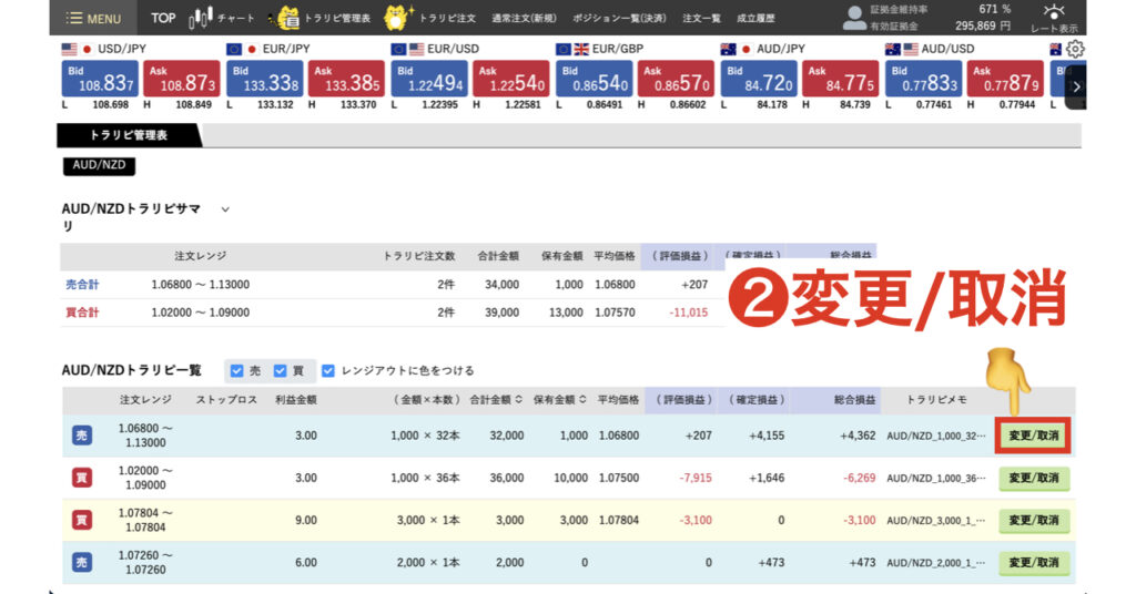 トラリピ運用停止