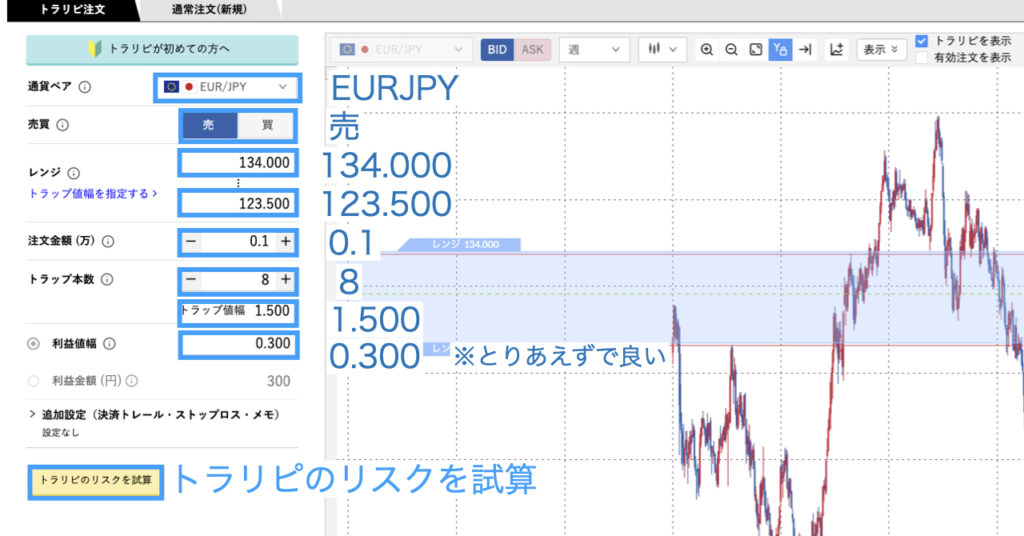 EURJPY_トラリピ設定1